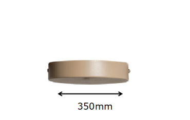 Plafonnier ETH extensible jusqu'à 3 points lumineux - Ø 35 x 2,5 cm - sable