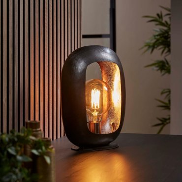 Vico Shape L - lampe à poser - 27 x 10 x 35 cm - nickel noir