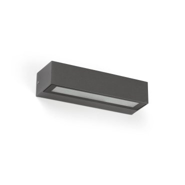 Faro Lako - applique murale - 22 x 7 x 4,8 cm - 8W LED inclus - IP65 - gris foncé