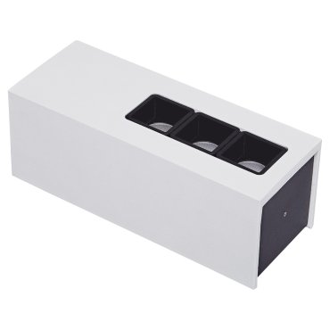 VK Lighting Tetra Square - plafonnier/mural - 17,1 x 6,6 x 6,3 cm - 15W LED inclus - blanc