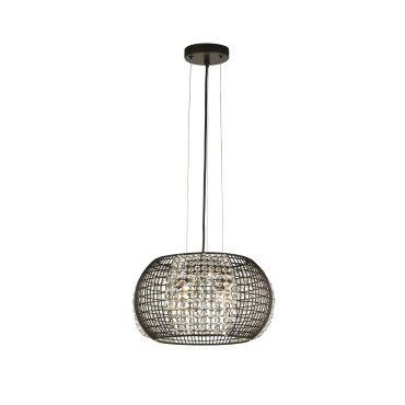 Searchlight Cage - lampe suspendue - Ø 35 x 150 cm - noir mat