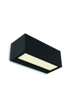 Lutec Gemini - Applique d'extérieur - 22 x 10 x 8 cm - 21W LED inclus - IP54 - noir - blanc chaud