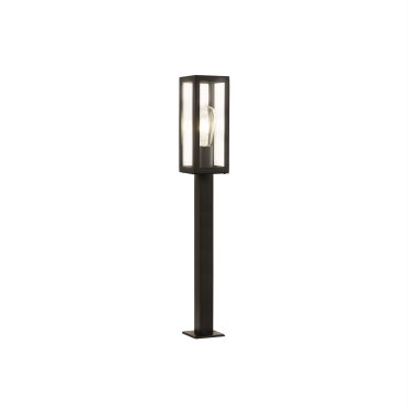 Boîte à lumière - poteau de jardin - 10 x 10 x 90 cm - IP44 - noir