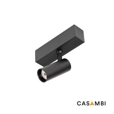 Faro Neso Hole - spot pour rail magnétique avec Casambi - Ø 3,5 x 10 x 8 cm - 5W LED blanc chaud (3000K) inclus - 40° faisceau - noir