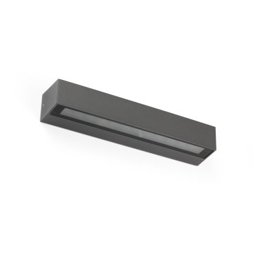 Faro Doro - applique murale - 38 x 7,5 x 5,8 cm - 20W LED inclus - IP65 - gris foncé