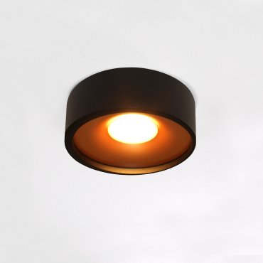 Artdelight Orlando - plafonnier - Ø 14 x 5 cm - 10W LED dimmable inclus - noir et or