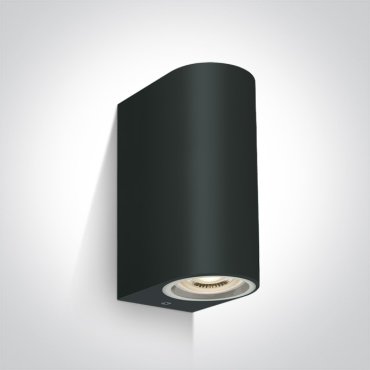 ONE Light GU10 Outdoor Cylinder Lights - applique murale d'extérieur - 9 x 7 x 16 cm - IP65 - noir