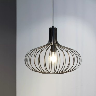 Lucide Manuela - lampe suspendue - Ø 50 x 170 cm - noir