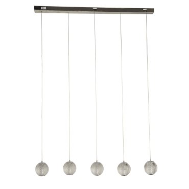Searchlight Allure - lampe suspendue - 100 x 150 cm - 21W LED dimmable inclus - chrome et transparent