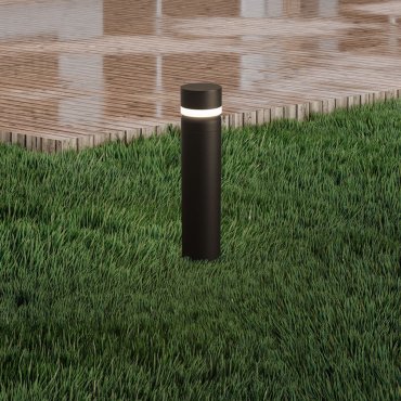 Nova Luce Airy - lampe de jardin - Ø 14,5 x 65 cm - 8W LED inclus - IP65 - noir sablé