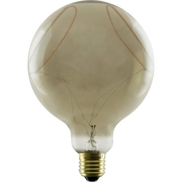 Ampoule LED Segula - Illusion Globe Two Crescent Cat &amp; Eye - Ø 12,5 x 18 cm - E27 - 8W dimmable - 1900K - fumé