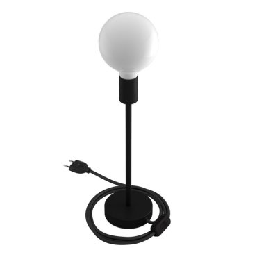 Creative Cables Alzaluce - lampe à poser - Ø 12 x 39 cm - métal - noir