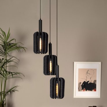 Lucide Rafal - lampe suspendue - Ø 50 x 183 cm - gris