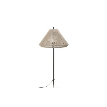 Faro Saigon - lampadaire d'extérieur sur pied - Ø 66,5 x 137 cm - IP65 - gris et beige