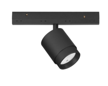 Nova Luce Ultra Slim - spot sur rail - faisceau réglable de 15 à 36 degrés - Ø 5,5 cm - 10W LED inclus - noir