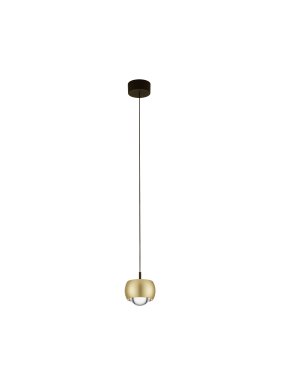 Nova Luce Conga - lampe suspendue - Ø 9,6 x 140 cm - 13W LED inclus - or