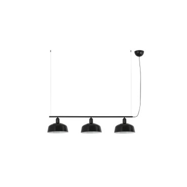 Faro Tatawin M - suspension - 100 x 25 x 210 cm - noir satiné et noir brillant