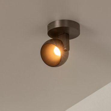 Lucide Esfera - spot en saillie - Ø 11,2 x 10,1 cm - 10W LED dimmable inclus - fer gris