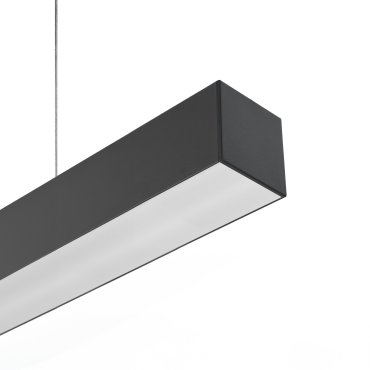 Roi Du Luminaire Line - lampe suspendue - profilé 5,3 x 5,3 cm - 28,8W LED par mètre - noir