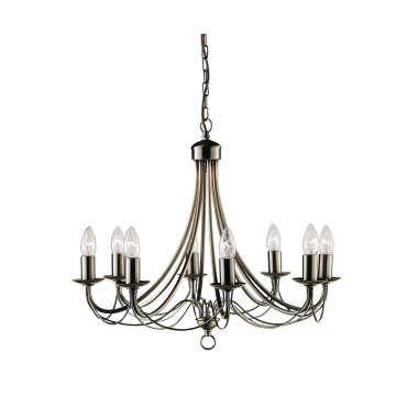 Searchlight Maypole - lustre - Ø 60 x 100 cm - laiton antique