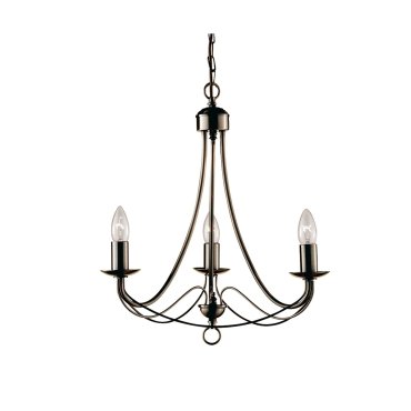 Searchlight Maypole - lustre - Ø 46 x 100 cm - laiton antique