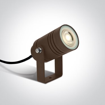 ONE Light GU10 Garden - spot au sol sur pointe - Ø 13,2 x 11,2 cm - IP65 - marron