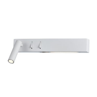 VK Lighting Bar - applique murale avec liseuse à gauche - 30 x 17 x 5 cm - 3W + 6W LED inclus - blanc