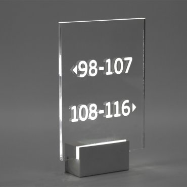 VK Lighting Domatio - applique murale - 16 x 7 x 25 cm - 2W LED inclus - nickel mat
