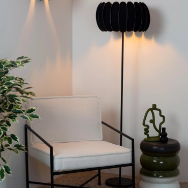 Lucide Spencer - lampadaire - Ø 40 x 156 cm - noir