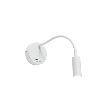 Artdelight Flex-USB - applique murale avec interrupteur et port USB - Ø 11 x 34 cm - 3W LED inclus - blanc