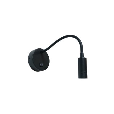 Artdelight Flexi-C - applique murale avec interrupteur - Ø 10 x 34 cm - 3W LED inclus - noir