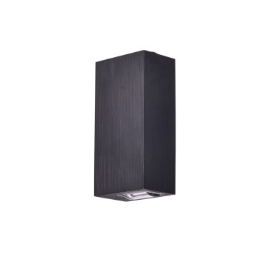 VK Lighting Spathi - applique murale - 4 x 7 x 12 cm - 6W LED inclus - IP54 - noir