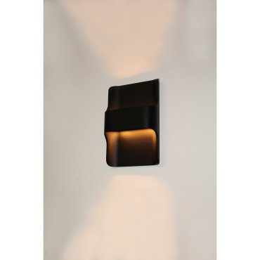 Artdelight Dallas - applique murale - 16 x 7,8 x 24 cm - 2 x 8W LED dimmable inclus - IP65 - noir
