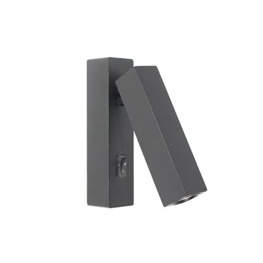 VK Lighting Obo - applique murale - 3 x 7,2 x 14,5 cm - 3W LED inclus - noir