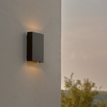Nordlux Fold 15 - applique murale extérieure - 15 x 21 x 4,5 cm - 2 x 5W LED inclus - IP54 - noir