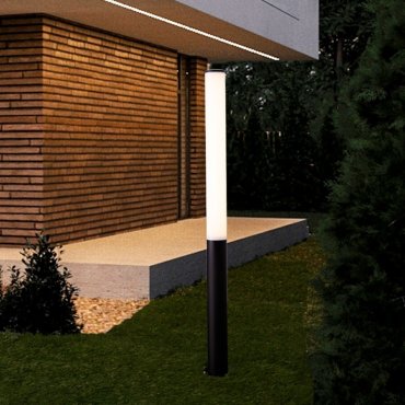 Nova Luce Tube - poteau de jardin - Ø 13 x 120 cm - 27W LED inclus - IP54 - noir sablé