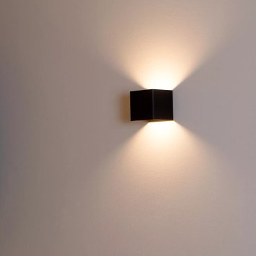 Lucide Vertigo - applique murale rechargeable avec capteur - 10 x 10 x 10 cm - 6W LED dimmable inclus - IP54 - noir