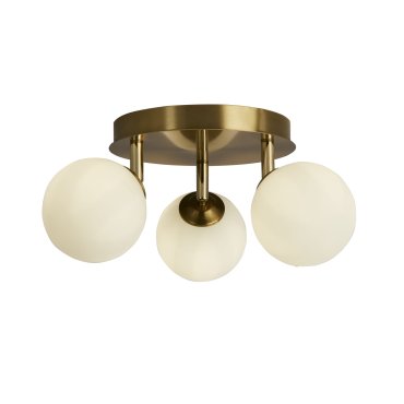 Searchlight Crosby - plafonnier - Ø 34 x 14 cm - or et opale