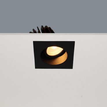 Artdelight Venice 2808 - spot encastré - 80 x 80 mm, Ø 68 mm encastré - 8W LED dimmable inclus - IP44 - noir