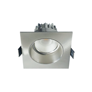 Artdelight Venice 2708 - spot encastrable - 80 x 80 mm, Ø 68 mm encastrable - 8W LED dimmable inclus - IP44 - acier mat