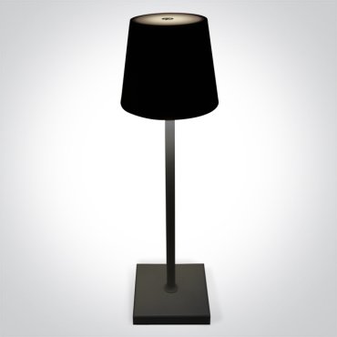 ONE Light Portable Trendy Light - lampe de table rechargeable - Ø 11 x 38 cm - 3,5W LED dimmable inclus - IP54 - noir