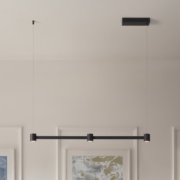 Nova Luce Puize - lampe suspendue - 80 x 140 x 6 cm - 21W dimmable LED inclus - noir sablé