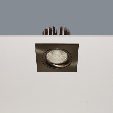 Artdelight Venice 2508 - spot encastrable - 80 x 80 mm, Ø 68 mm encastrable - 8W LED dimmable inclus - IP44 - acier mat