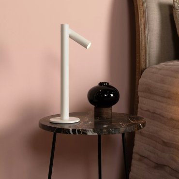 Lucide Antrim - lampe de table rechargeable - Ø 11 x 35,8 cm - 2,2W dimmable led inclus - IP54 - blanc