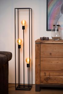 Roi Du Luminaire Achille - lampadaire - 25 x 25 x 140 cm - noir