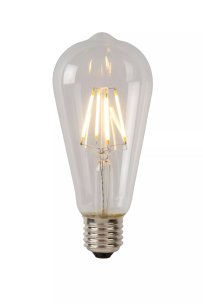 Lucide Lampe à incandescence LED classe B - Ø 6,4 x 14,6 cm - E27 - 7W dimmable - 2700K - transparent