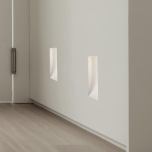 Nova Luce Eurona - applique encastrée - 24,5 x 10,8 cm - plâtre blanc