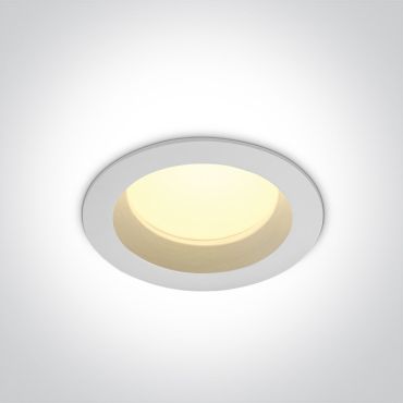 ONE Light Downlights Fixed LED - plafonnier encastré - Ø 110 mm, Ø 95 mm taille d'encastrement - 13W LED inclus - IP54 - blanc
