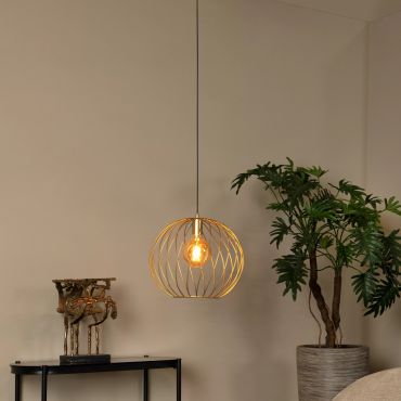 Lucide Danza - lampe suspendue - Ø 40 x 165 cm - or
