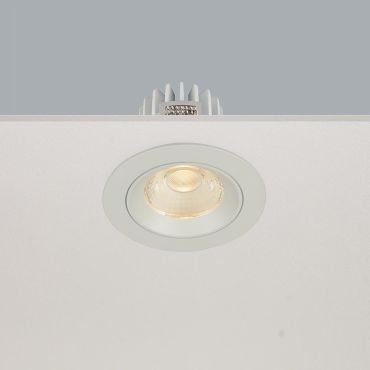 Artdelight Venice 2108 - spot encastré - Ø 80 mm, Ø 68 mm encastré - 8W LED dimmable inclus - IP44 - blanc